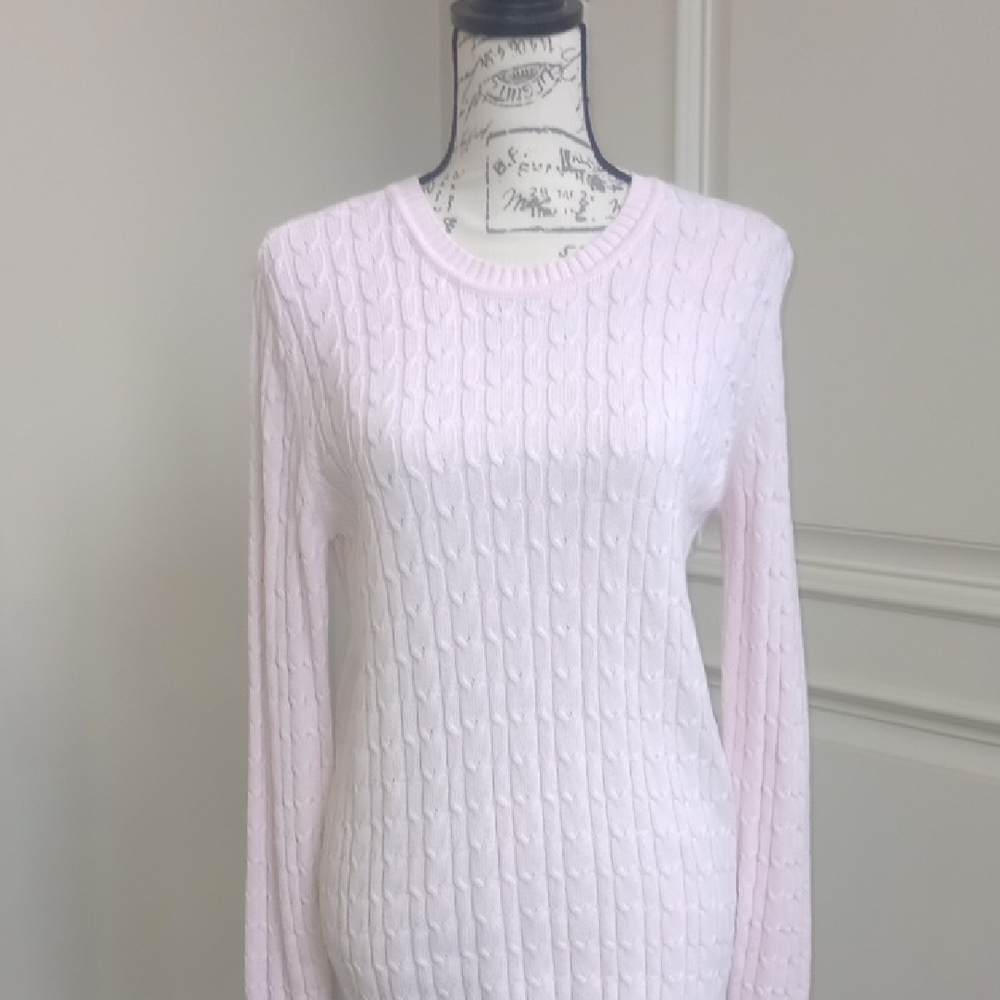 Karen Scott Pink Crew Neck Sweater